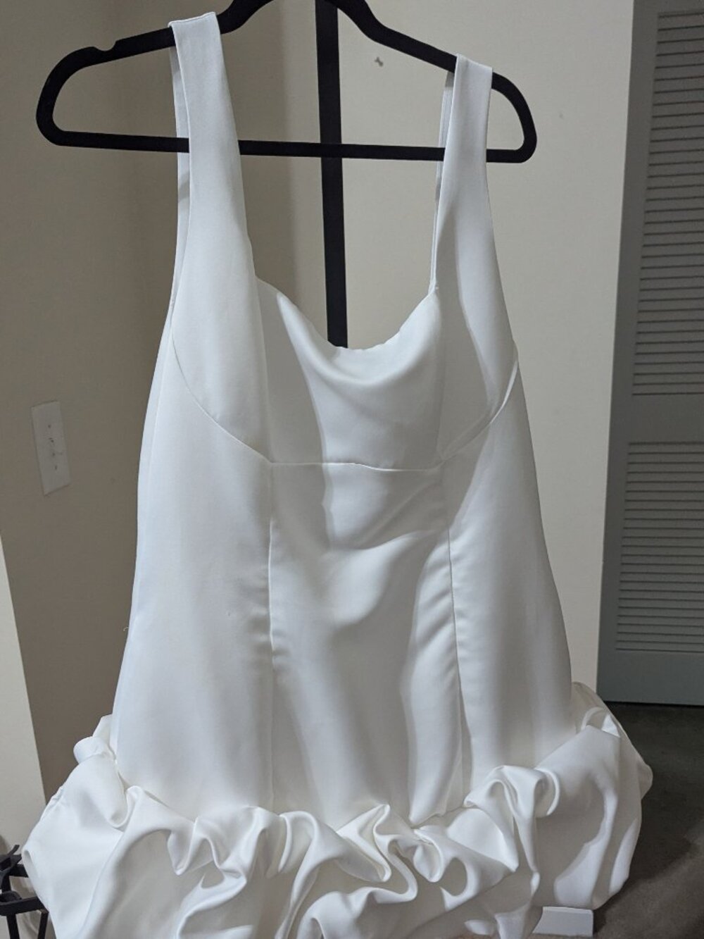 Sienna Satin Mini Dress - White - 1XL - Picture 10 of 11